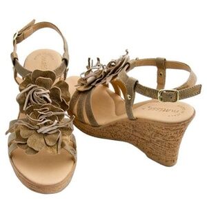 Matisse Jazz Gold‎ Ankle Strap Wedges